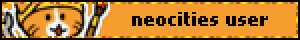 A blinkie reading-'Neocities User'. On the left is the Neocities logo